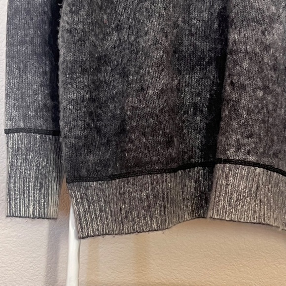 360 Cashmere Gray Distressed Pattern Long Sweater Loose Fit Size M - Picture 8 of 14
